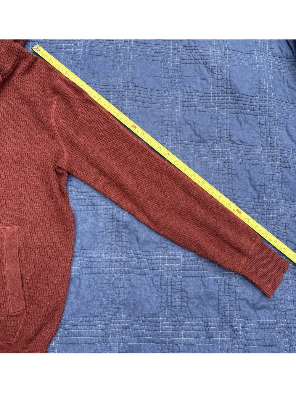 Banana Republic Hoodie Sweater Mens “M” Maroon Textured Knitted Winter Pullover